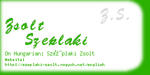 zsolt szeplaki business card